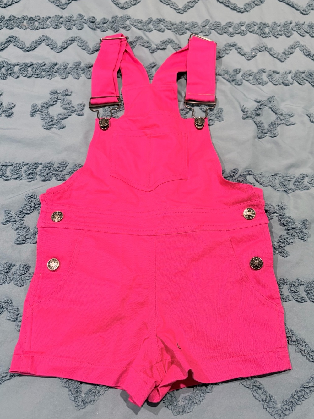 Curtain Call Dance Costume Girls' Hot Pink Overall Shorts Child Small